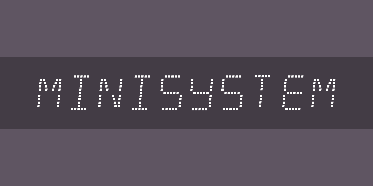 Minisystem Font preview